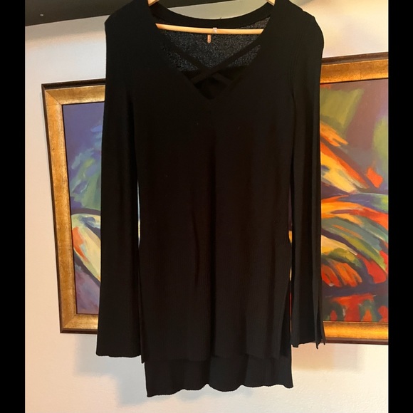 Free People V neckline Sweater Tunic - Picture 7 of 13